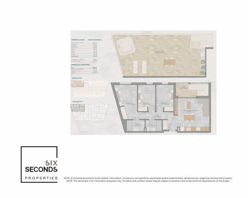 3 slaapkamer Penthouse te koop in Lo Pagan met zwembad - € 345.000 (Ref: 9891080)