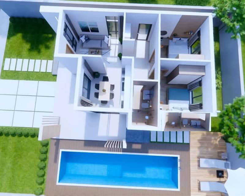2 Zimmer Villa zu verkaufen in Roldan mit Pool Garage - 160.300 € (Ref: 9918920)