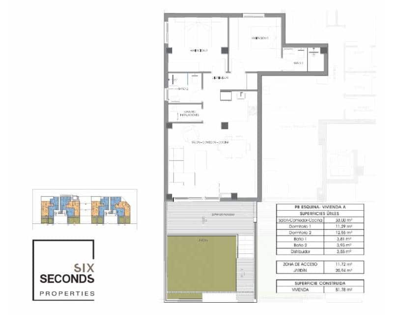 2 soverom Leilighet til salgs i La Villajoyosa / Vila Joiosa med svømmebasseng - € 275 000 (Ref: 9961216)
