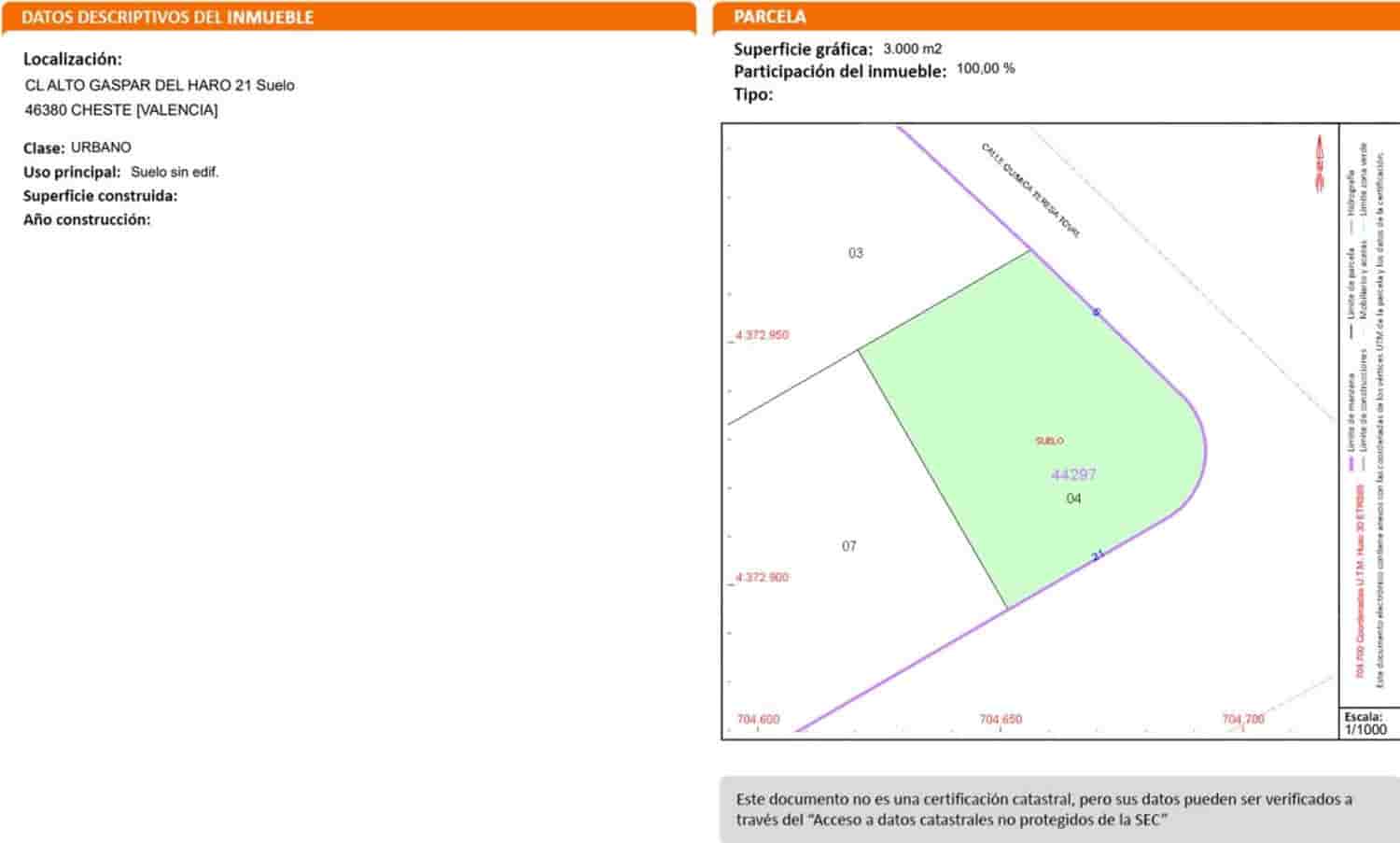 Ubebygd land til salgs i Chiva - € 350 000 (Ref: 8190460)