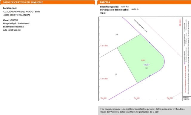 Undeveloped Land for sale in Chiva - € 350,000 (Ref: 8190460)