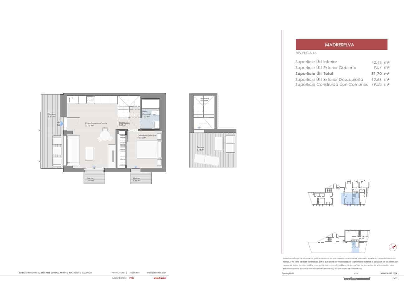 1 camera da letto Attico in vendita in Burjassot - 317.000 € (Rif: 9459476)