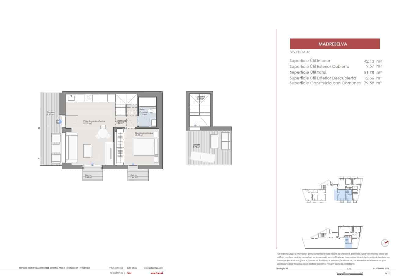 1 soverom Penthouse til salgs i Burjassot - € 278 500 (Ref: 9459476)