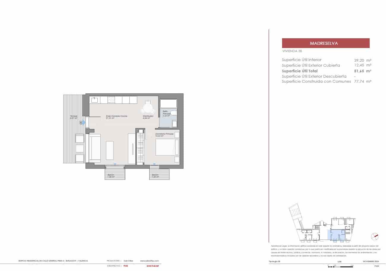 1 sypialnia Apartament na sprzedaż w Burjassot - 284 700 € (Ref: 9459479)
