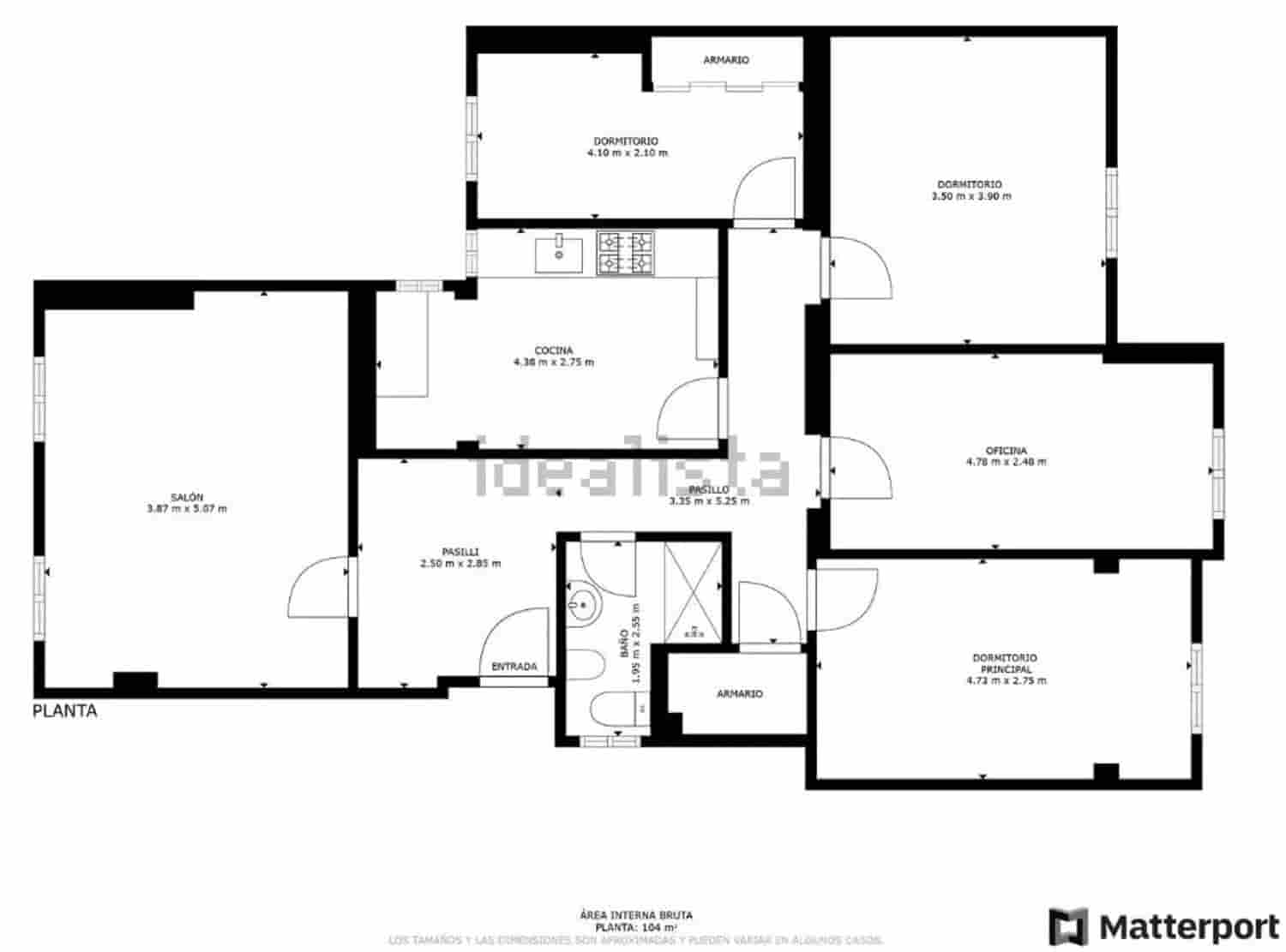 Apartamento de 4 habitaciones en València ciudad en alquiler - 1.950 € (Ref: 9719702)