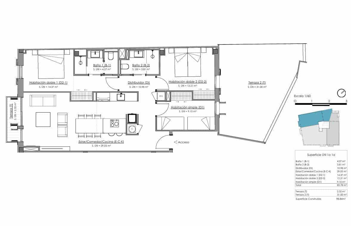 3 soverom Leilighet til salgs i Puerto de Soller / Port de Soller med garasje - € 940 000 (Ref: 9417462)