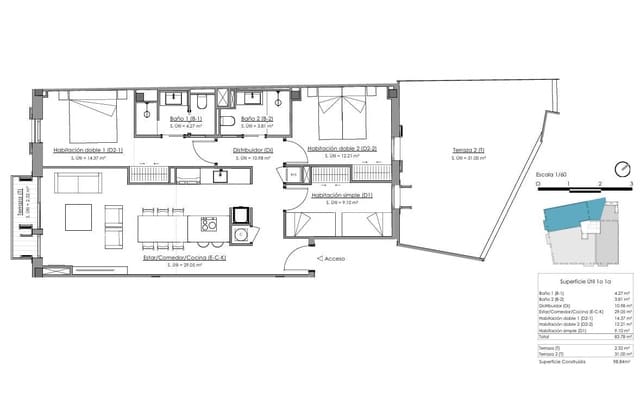 3 soverom Leilighet til salgs i Puerto de Soller / Port de Soller, Sóller med garasje - € 940 000 (Ref: 9417462)