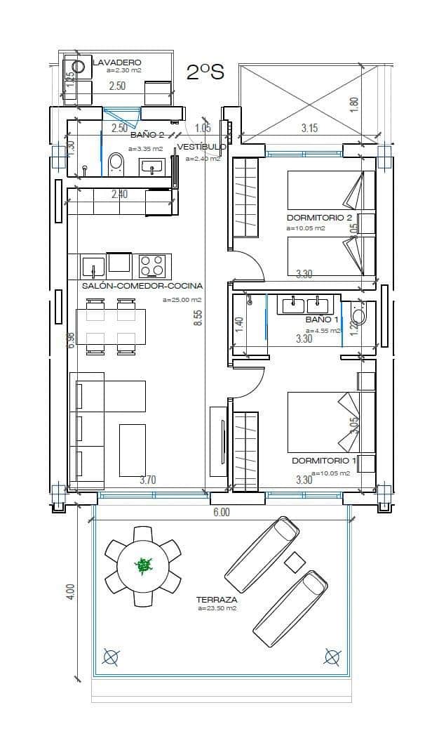 2 soveværelse Lejlighed til salg i Carvajal med swimmingpool garage - € 695.000 (Ref: 10139942)