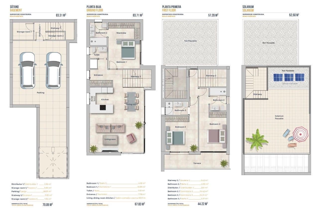 3 makuuhuone Huvila myytävänä paikassa Finestrat mukana uima-altaan 
autotalli - 730 000 € (Ref: 8777420)