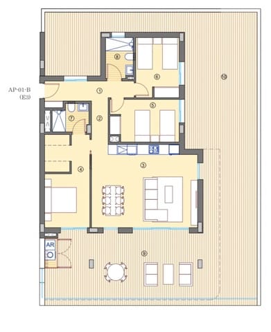 Apartamento de 3 habitaciones en Muchamiel / Mutxamel en venta con piscina garaje - 437.000 € (Ref: 8777421)