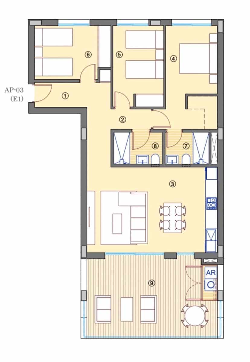 3 makuuhuone Huoneisto myytävänä paikassa Muchamiel / Mutxamel mukana uima-altaan 
autotalli - 350 750 € (Ref: 8777426)