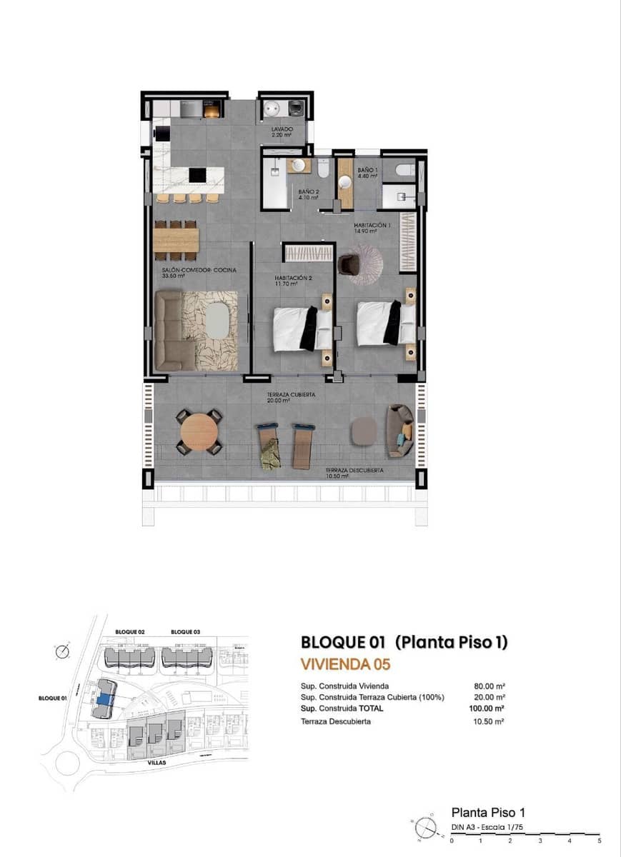 2 quarto Apartamento para venda em Finestrat com piscina garagem - 375 000 € (Ref: 9448960)