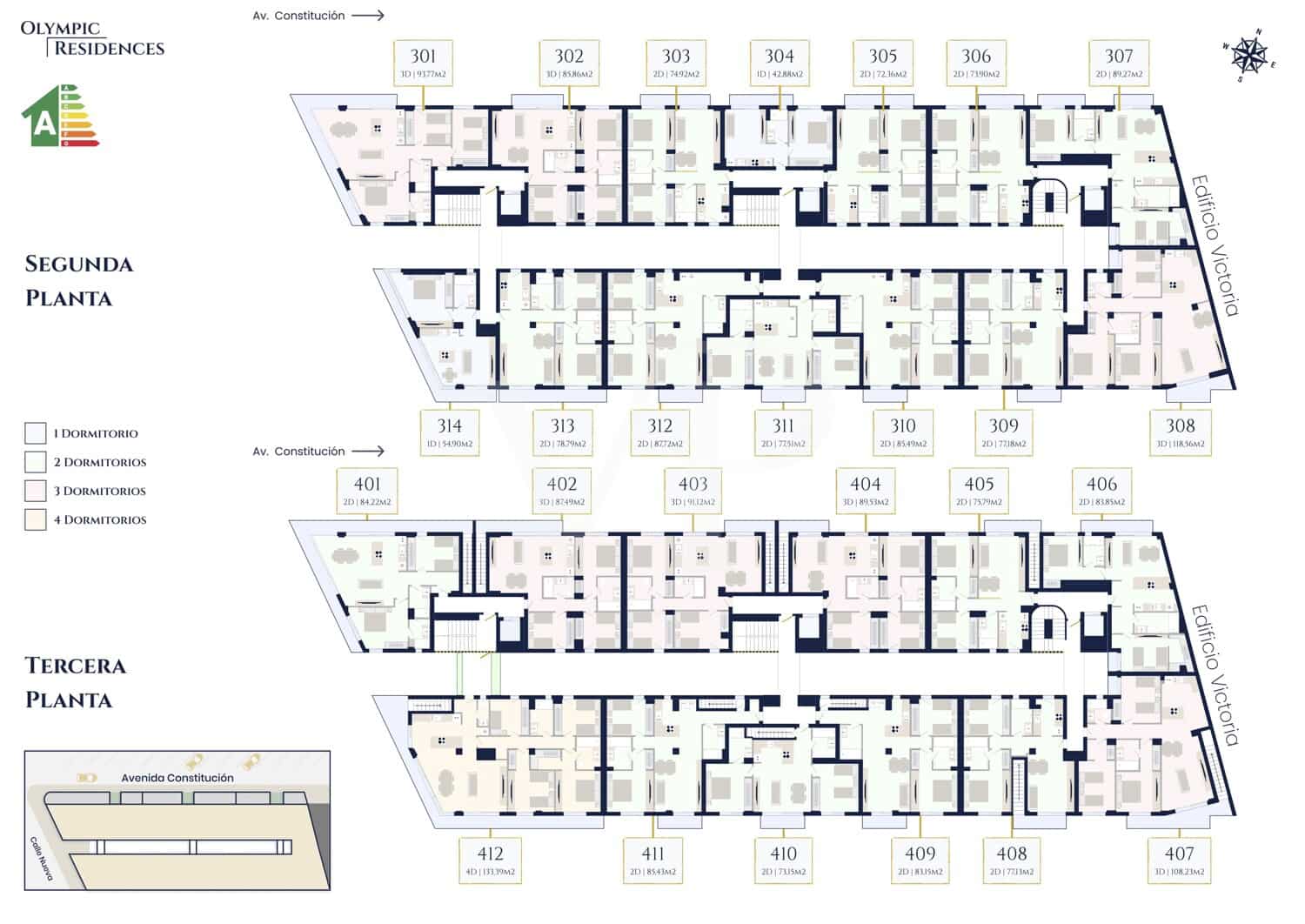 3 soverom Leilighet til salgs i Adeje med garasje - € 406 700 (Ref: 10184241)