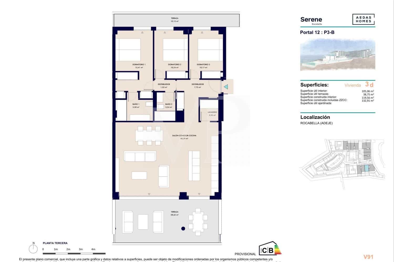 4 Zimmer Wohnung zu verkaufen in Callao Salvaje mit Pool - 1.080.000 € (Ref: 9197644)