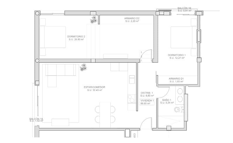 1 bedroom Flat for sale in Adeje with pool - € 325,000 (Ref: 9465405)