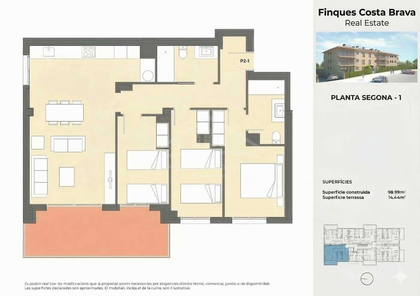 3 soverom Leilighet til salgs i Pals med svømmebasseng garasje - € 350 000 (Ref: 9687361)