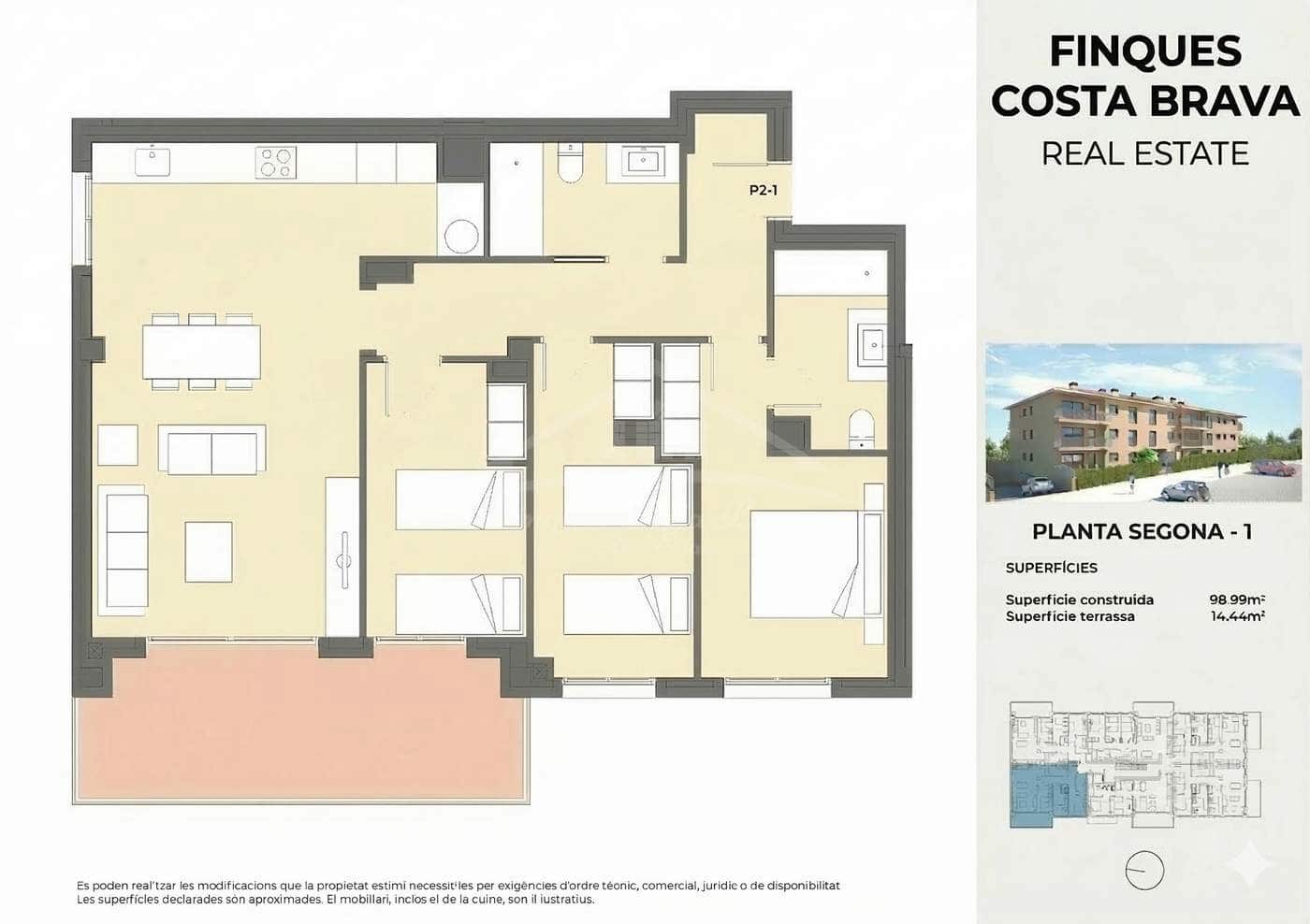 3 soverom Leilighet til salgs i Pals med svømmebasseng garasje - € 350 000 (Ref: 9687361)