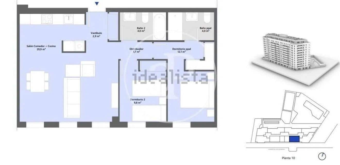 2 sypialnia Mieszkanie na sprzedaż w Miasto Walencja z basenem garażem - 467 500 € (Ref: 9867358)