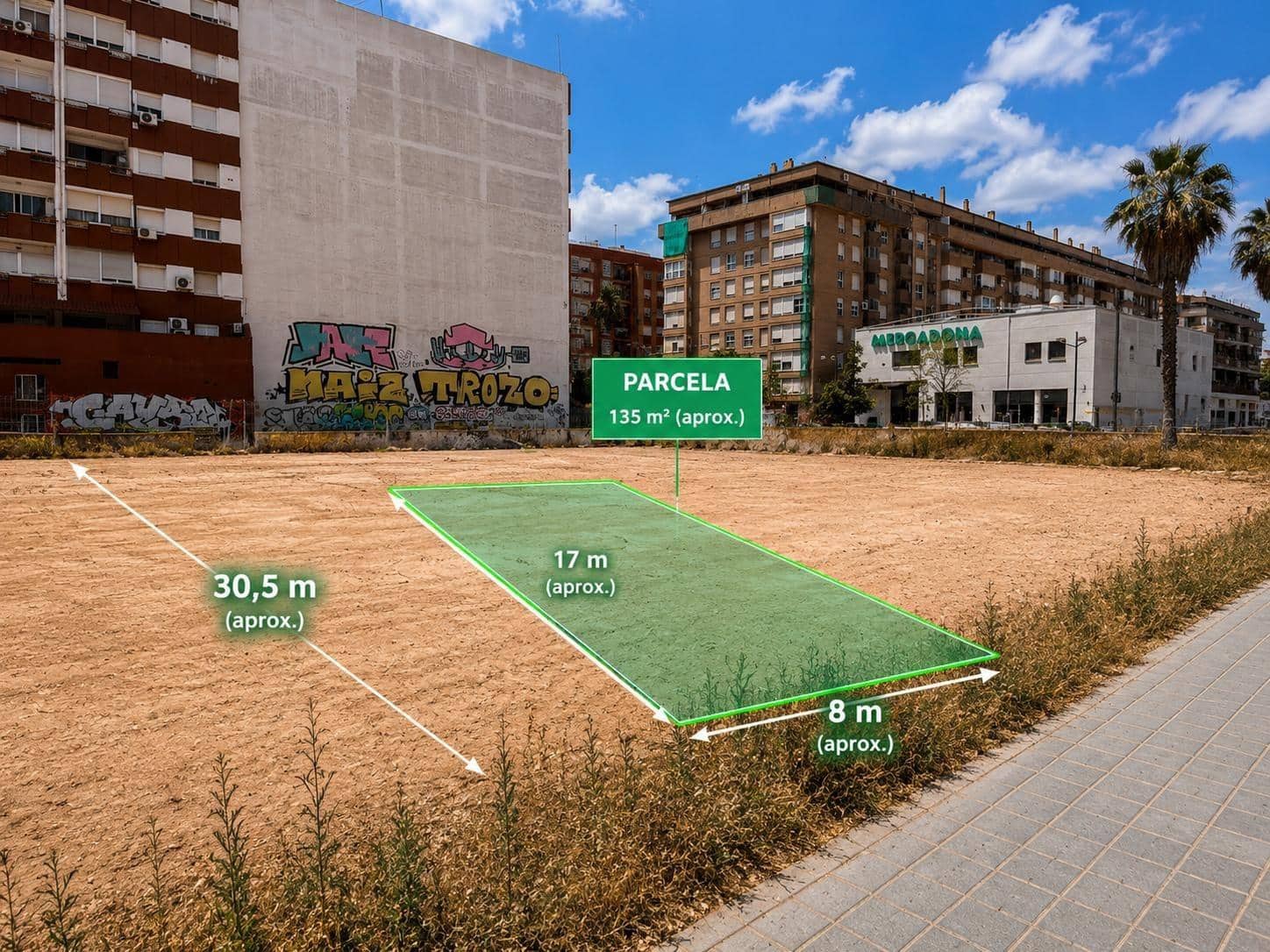 Solar/Parcela en València ciudad en venta - 220.000 € (Ref: 9934412)