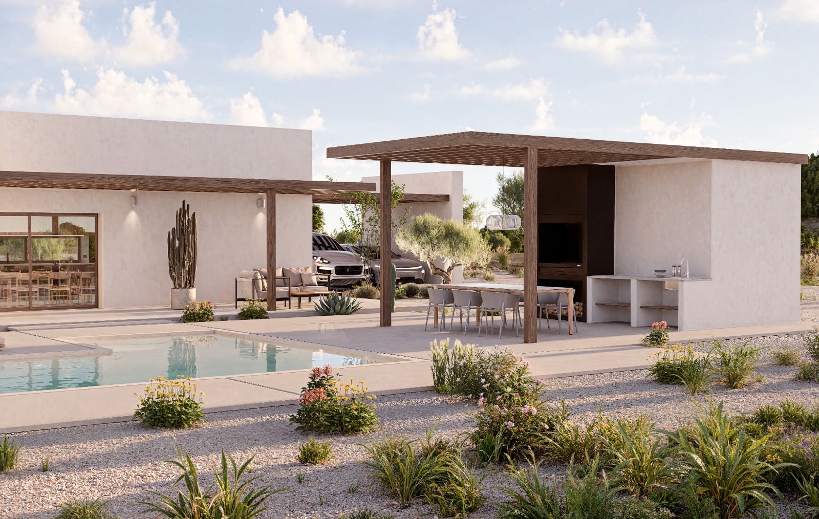 Chalet de 3 habitaciones en Pinoso en venta con piscina - 449.900 € (Ref: 10012429)