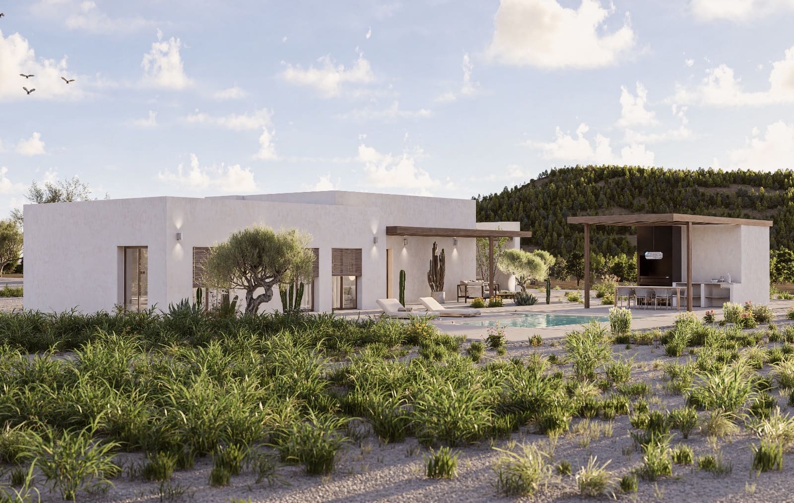 Chalet de 3 habitaciones en Pinoso en venta con piscina - 449.900 € (Ref: 10012429)