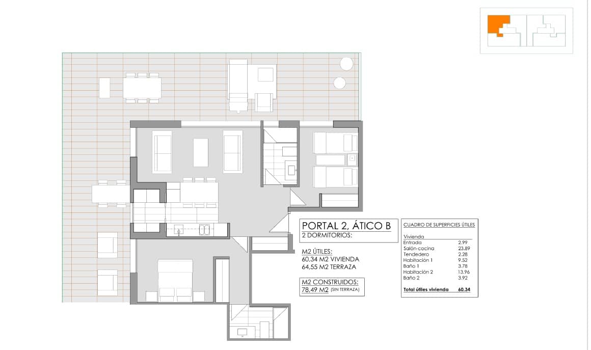 2 makuuhuone Huoneisto myytävänä paikassa Javea / Xabia mukana uima-altaan - 345 000 € (Ref: 9503169)