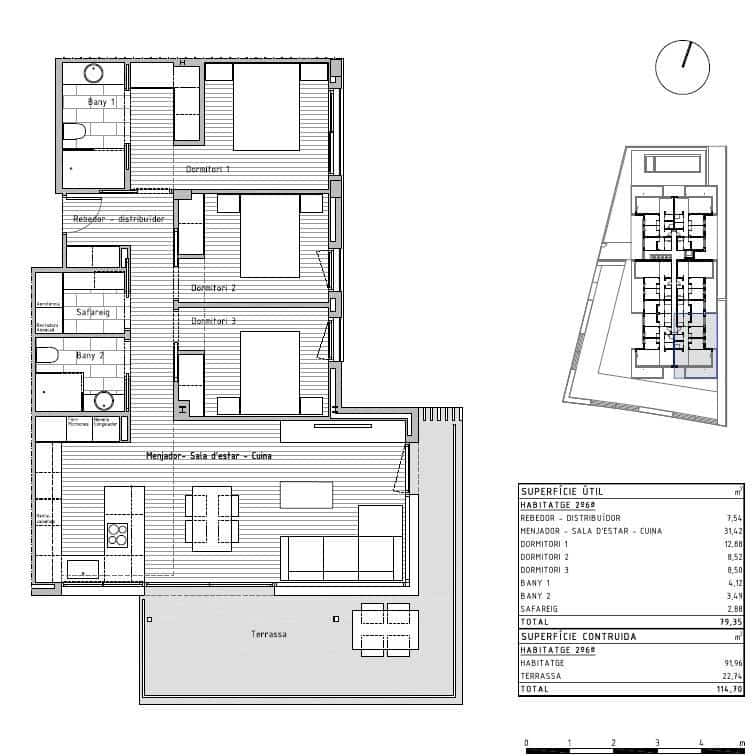 3 chambre Appartement à vendre à Cunit avec piscine garage - 325 420 € (Ref: 8888446)