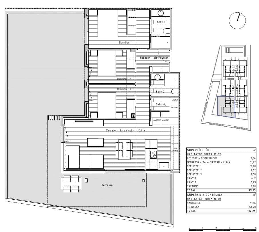 3 camera da letto Appartamento in vendita in Cunit con piscina garage - 431.880 € (Rif: 8888452)