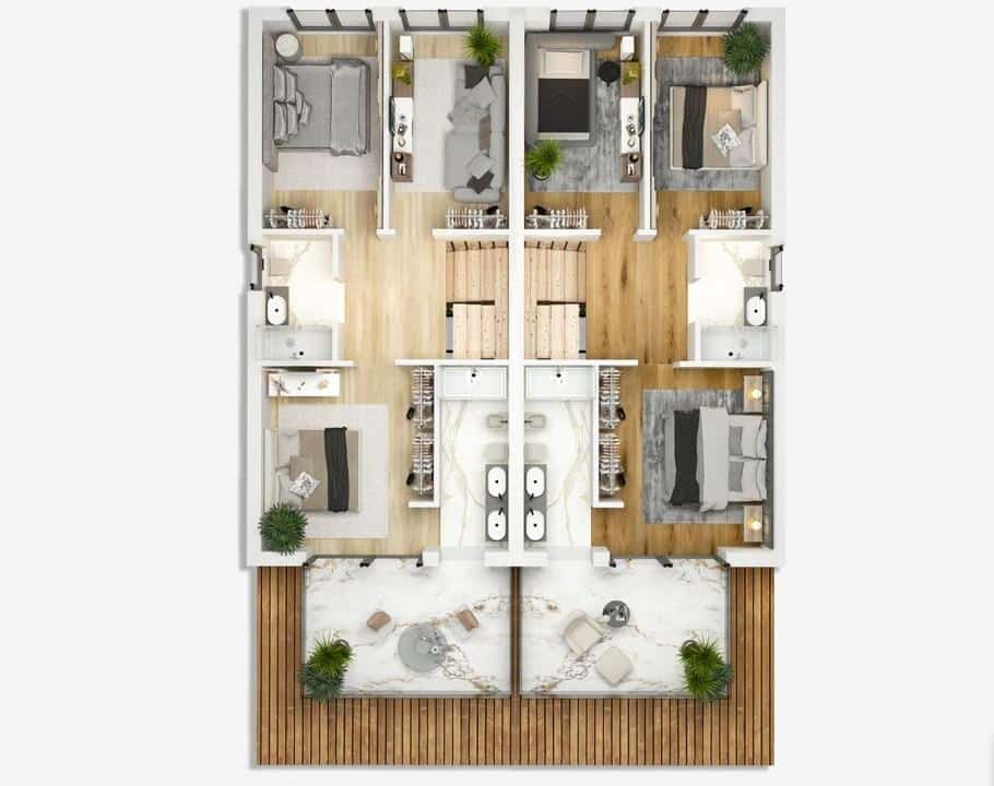 4 sypialnia Dom blizniak na sprzedaż w Segur de Calafell z basenem - 445 000 € (Ref: 9008590)