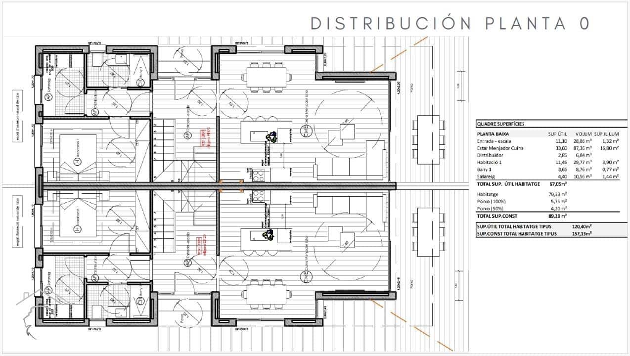 4 sypialnia Dom blizniak na sprzedaż w Segur de Calafell z basenem - 445 000 € (Ref: 9008590)