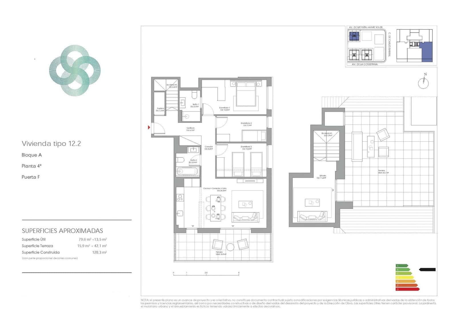 3 soveværelse Penthouse til salg i Calafell med swimmingpool garage - € 399.500 (Ref: 9374356)