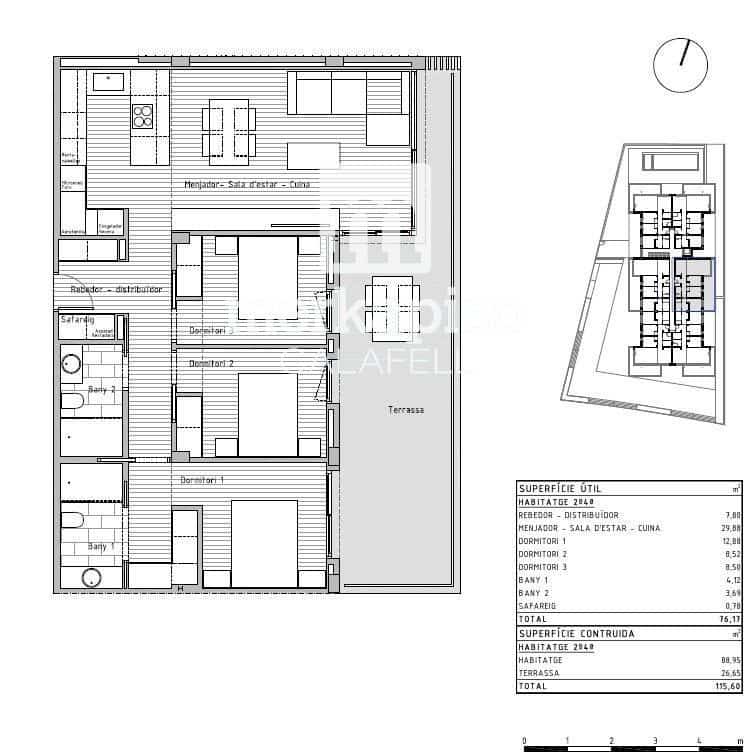 3 sypialnia Mieszkanie na sprzedaż w Cunit z basenem - 325 420 € (Ref: 9506717)