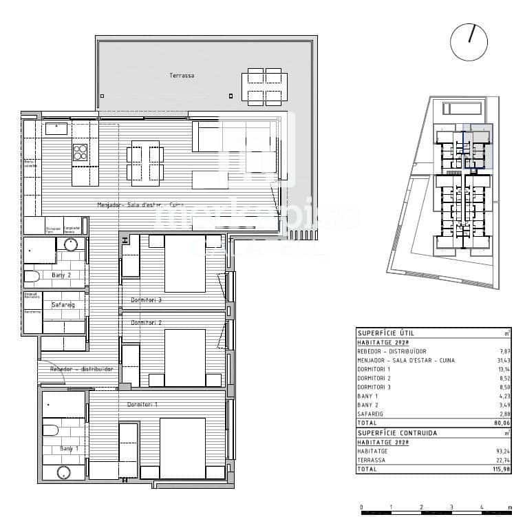 3 sypialnia Mieszkanie na sprzedaż w Cunit z basenem - 325 420 € (Ref: 9506717)