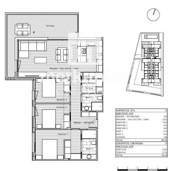 3 sypialnia Penthouse na sprzedaż w Cunit z basenem - 342 889 € (Ref: 9506718)