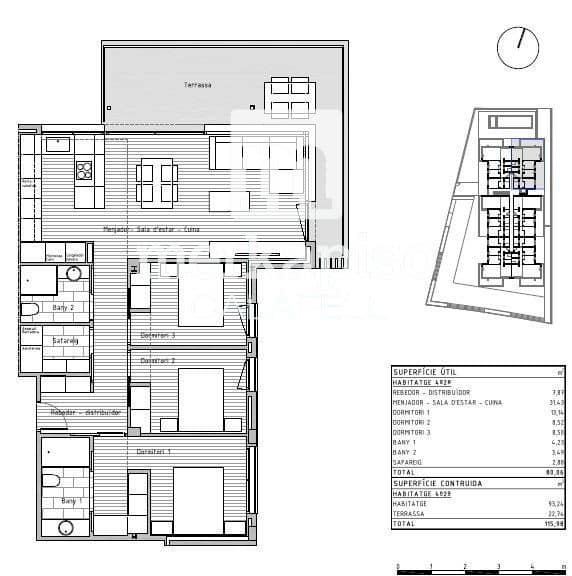 3 sypialnia Penthouse na sprzedaż w Cunit z basenem - 342 889 € (Ref: 9506718)