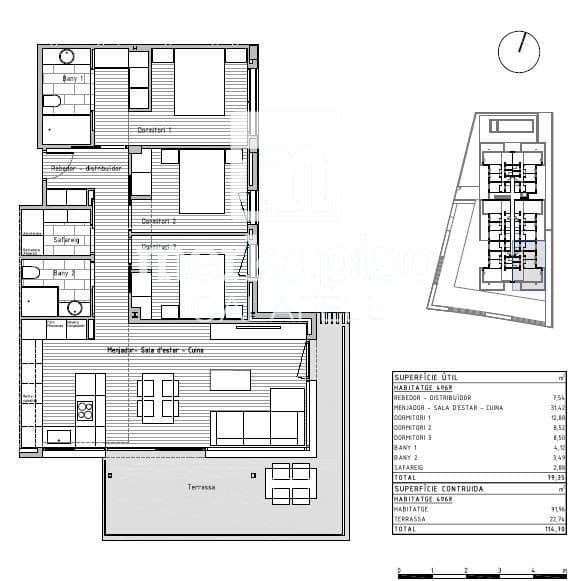 3 sypialnia Penthouse na sprzedaż w Cunit z basenem - 342 889 € (Ref: 9506718)