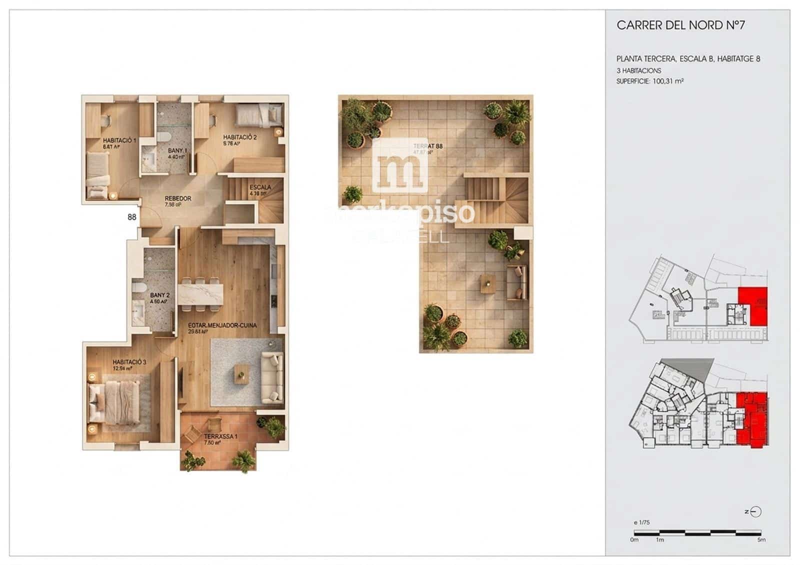 3 sypialnia Mieszkanie na sprzedaż w Torredembarra - 320 000 € (Ref: 9535018)