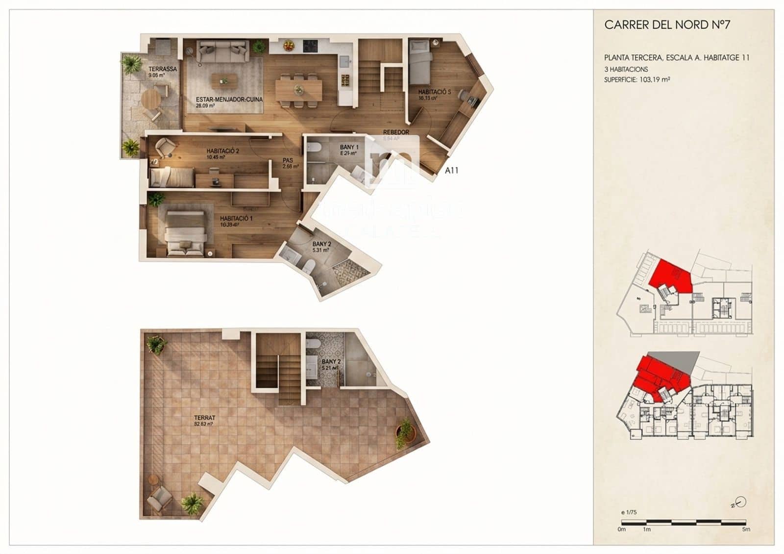 3 slaapkamer Flat te koop in Torredembarra - € 320.000 (Ref: 9535021)