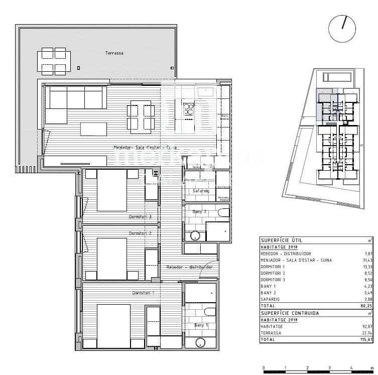 3 sypialnia Mieszkanie na sprzedaż w Cunit z basenem - 315 823 € (Ref: 9671290)