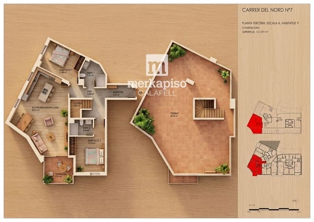 2 quarto Apartamento para venda em Torredembarra - 290 000 € (Ref: 9723540)