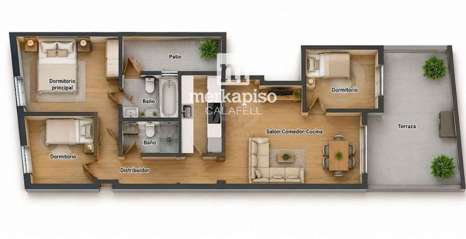 3 camera da letto Appartamento in vendita in La Pobla de Montornes con garage - 172.000 € (Rif: 9936972)
