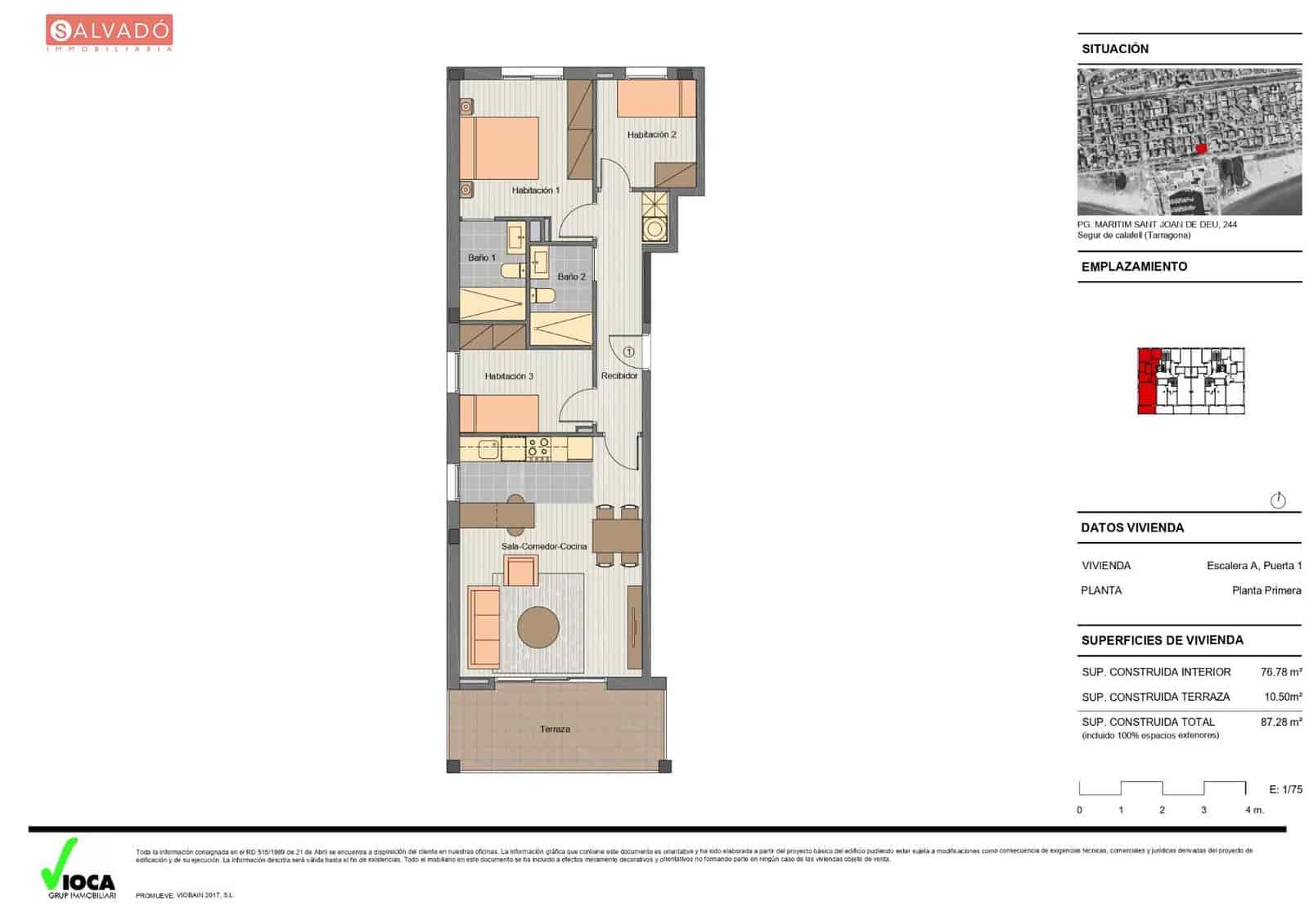 3 chambre Appartement à vendre à Segur de Calafell avec piscine garage - 295 000 € (Ref: 9296882)