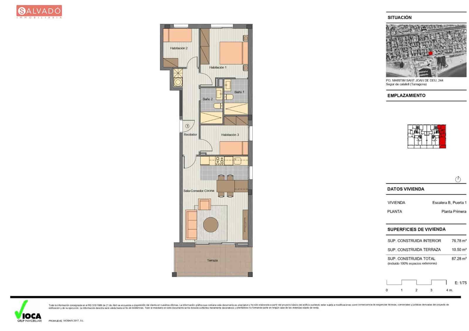 3 chambre Appartement à vendre à Segur de Calafell avec piscine garage - 295 000 € (Ref: 9296882)