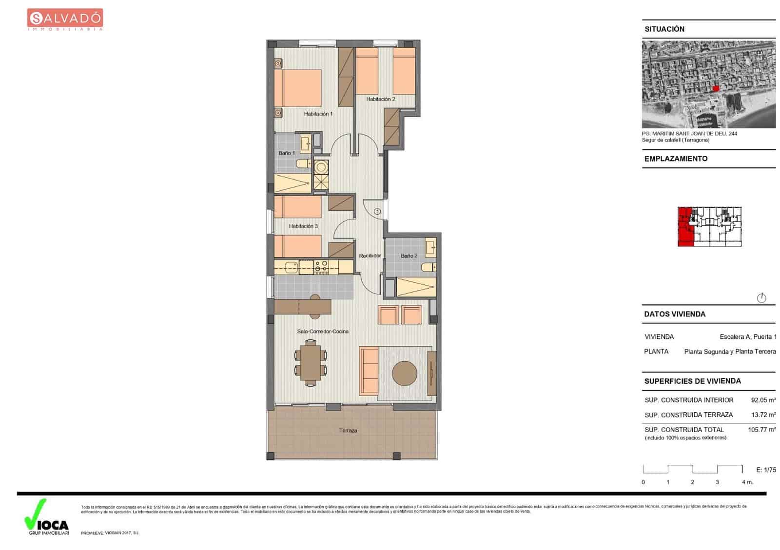 3 chambre Appartement à vendre à Segur de Calafell avec piscine garage - 295 000 € (Ref: 9296882)