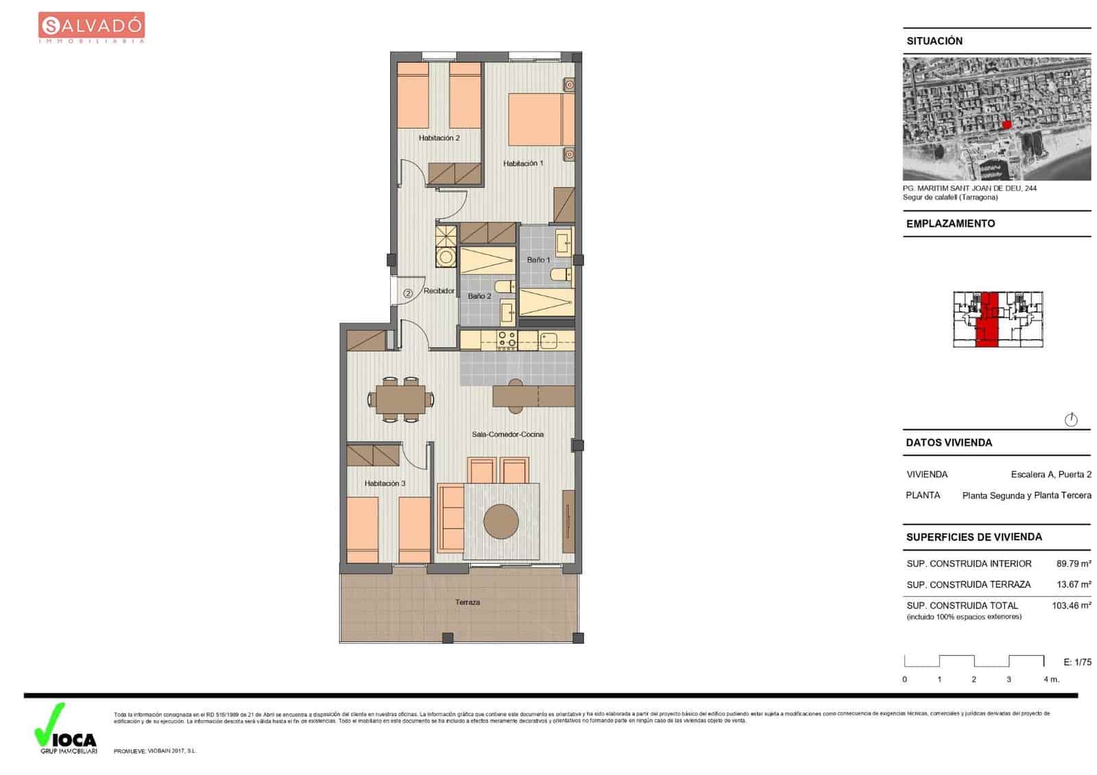 3 chambre Appartement à vendre à Segur de Calafell avec piscine garage - 295 000 € (Ref: 9296882)