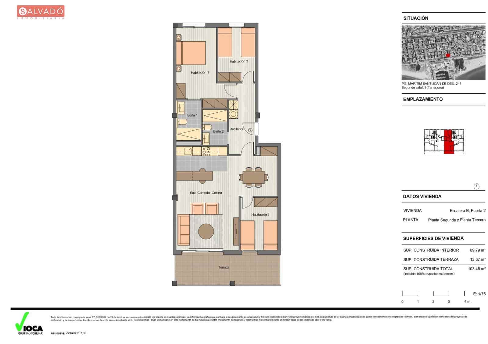 3 chambre Appartement à vendre à Segur de Calafell avec piscine garage - 295 000 € (Ref: 9296882)