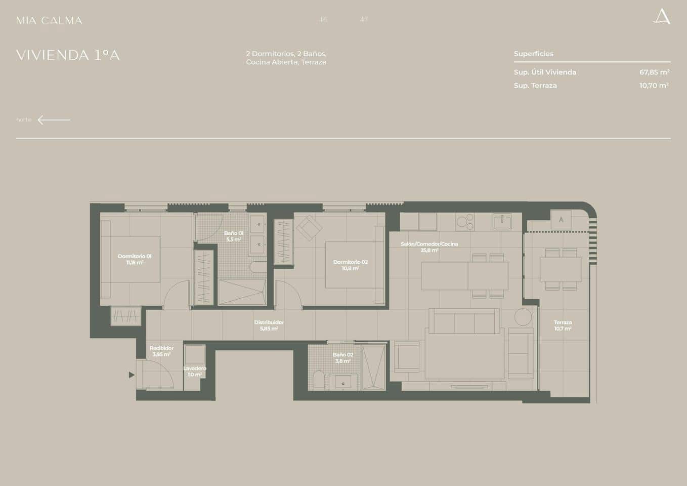 2 camera da letto Appartamento in vendita in Cunit - 465.000 € (Rif: 9765187)