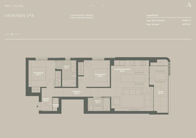 2 camera da letto Appartamento in vendita in Cunit - 465.000 € (Rif: 9765187)