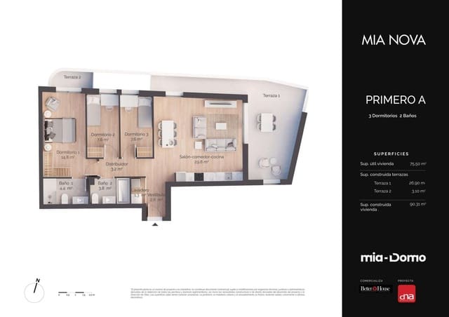 3 soveværelse Lejlighed til salg i Vilanova i la Geltrú - € 289.500 (Ref: 9765189)