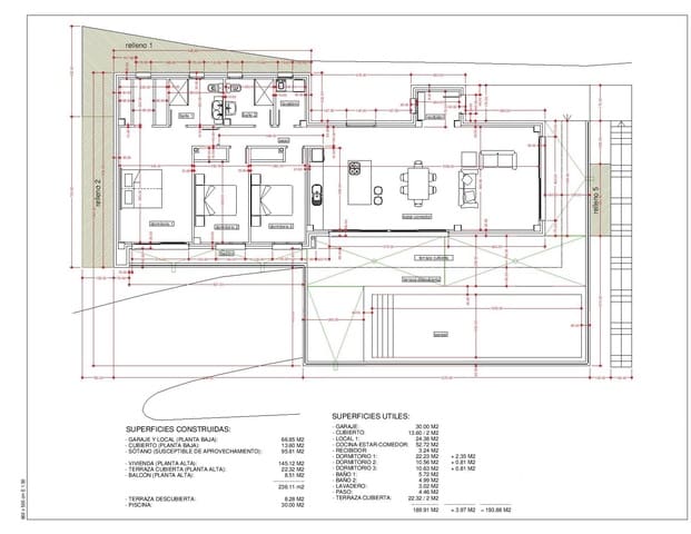 3 Zimmer Villa zu verkaufen in Pedreguer mit Pool Garage - 764.000 € (Ref: 9901379)
